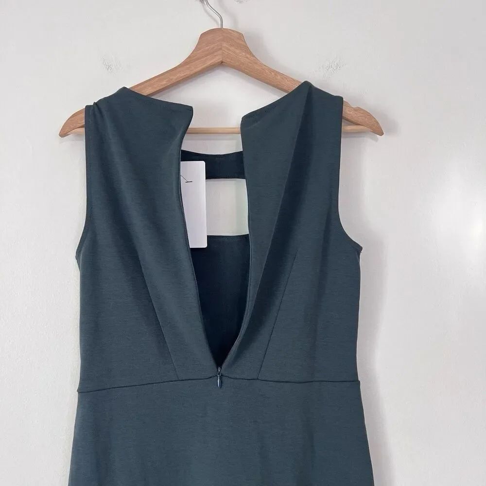 Missoni Green Sleeveless Cutout Sheath Cocktail Dress Ruffle Hem Size M Designer - Picture 6 of 10